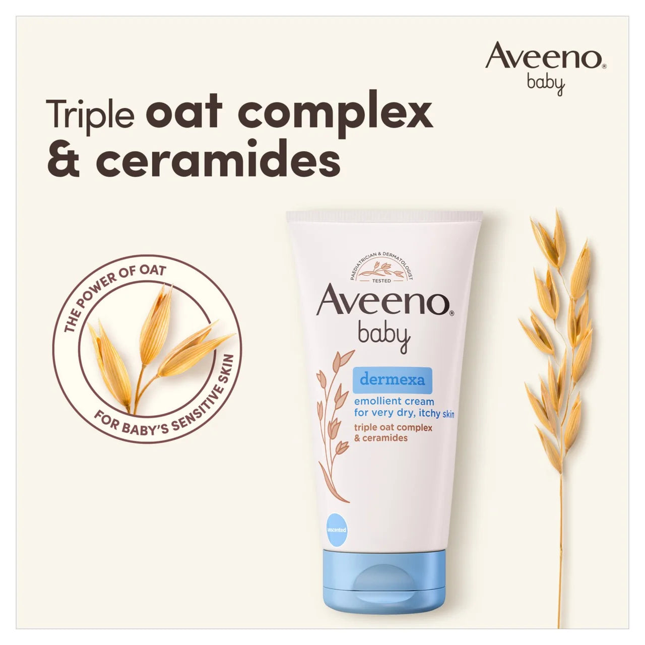 Aveeno Baby Dermexa Emollient Cream For Very Dry, Itchy Skin 150ml