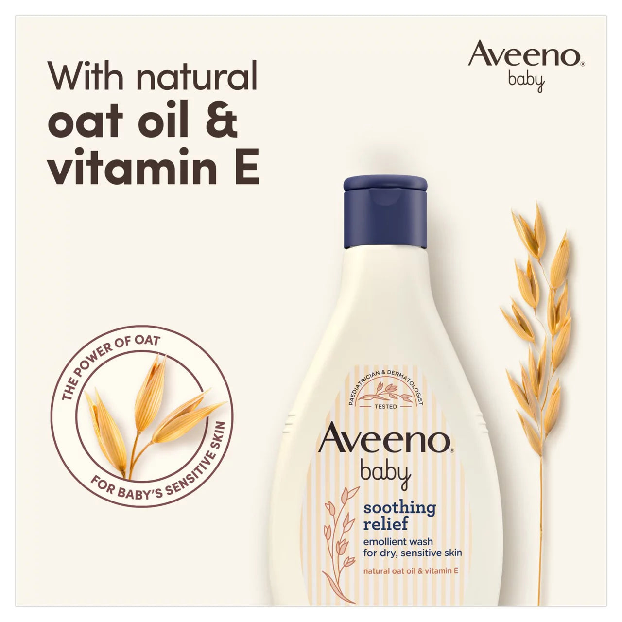 Aveeno Baby Soothing Relief Emollient Wash For Dry, Sensitive Skin 250ml