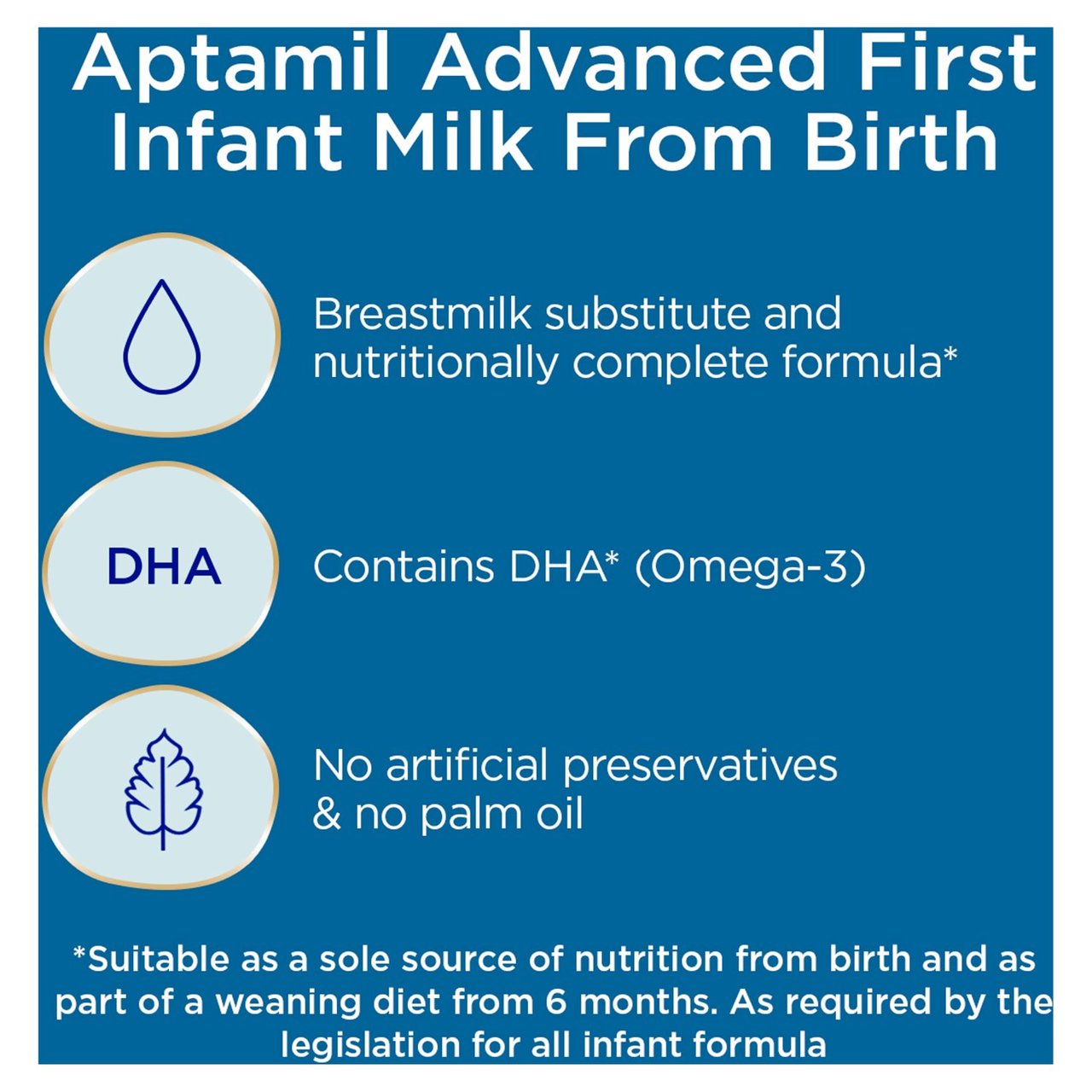 Aptamil Advanced Stage 1 From Birth First Infant Milk Formula 800g