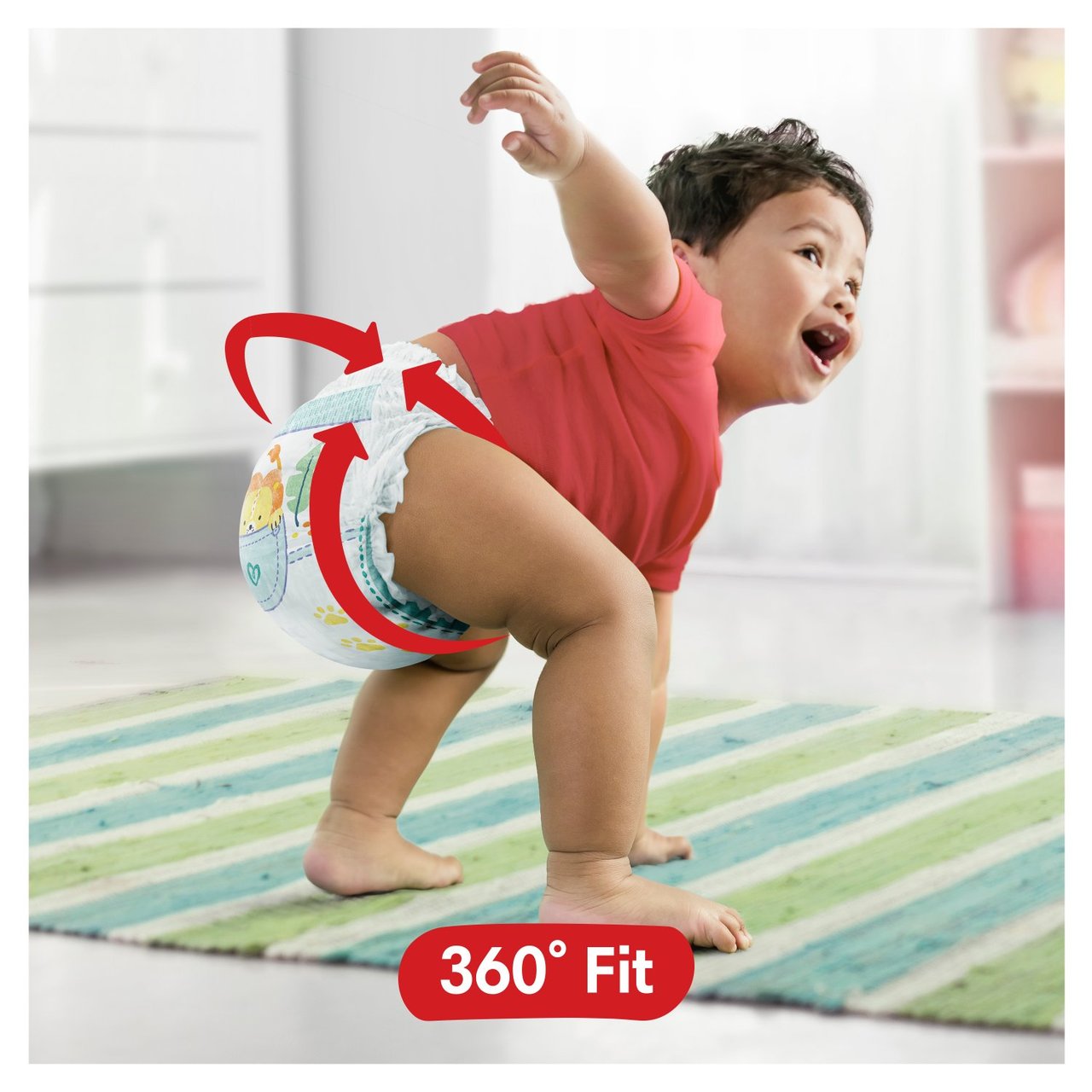 Pampers Baby-Dry Nappy Pants Size 6, 54 Nappies, 14kg - 19kg, Jumbo+ Pack