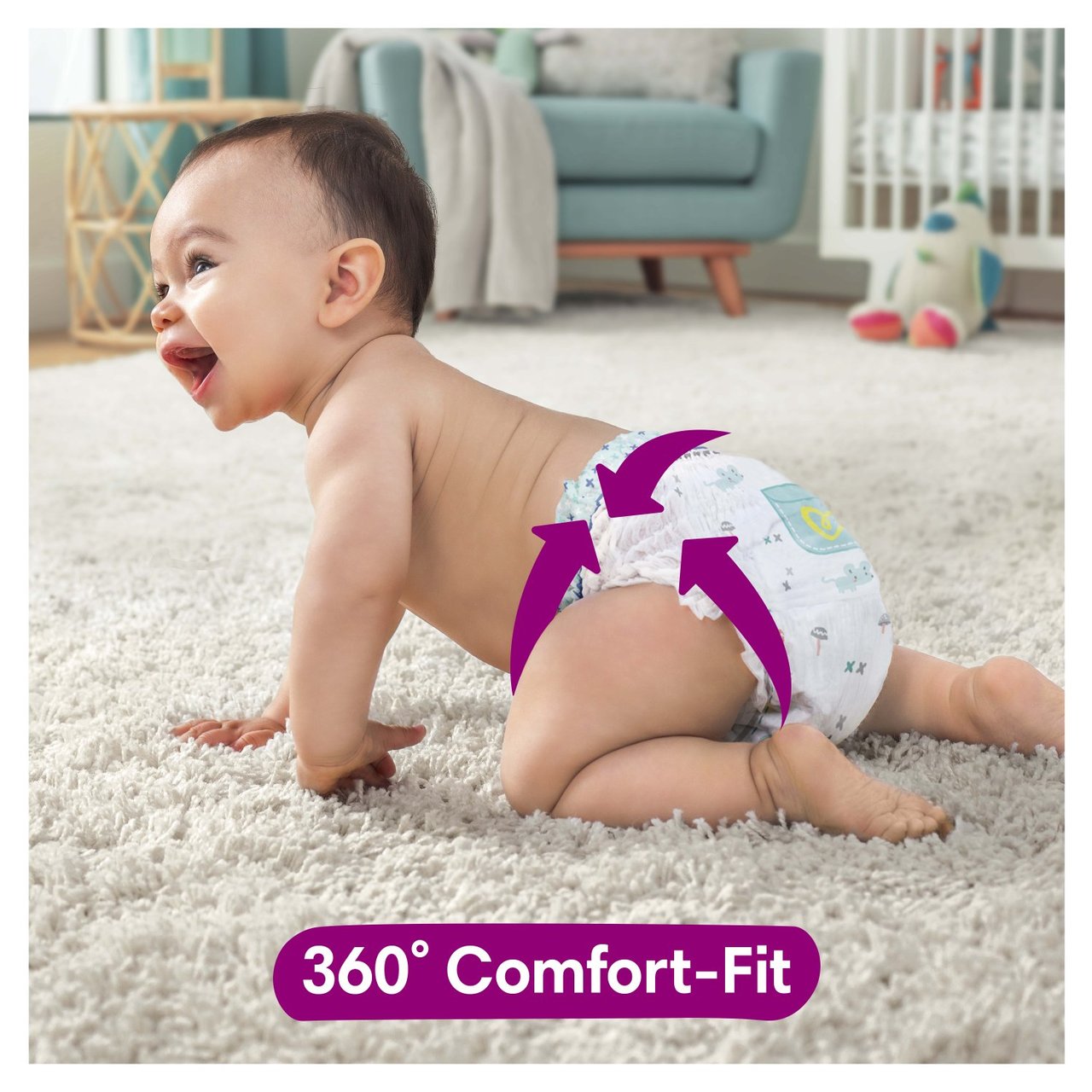 Pampers Baby-Dry Nappy Pants Size 4, 38 Nappies, 9kg-15kg