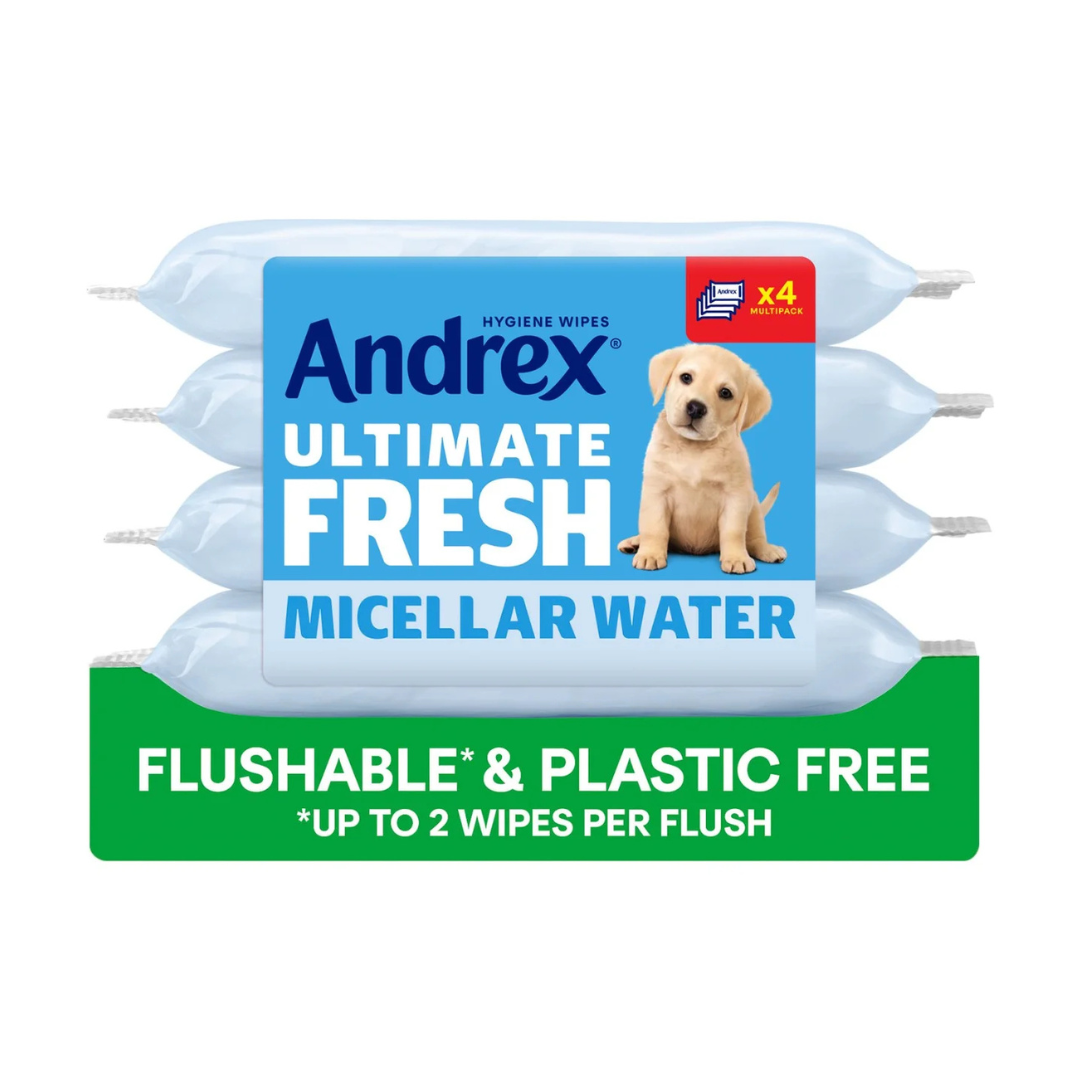 Andrex Ultimate Fresh Moist Toilet Tissue Hygiene Flushable 4 x 36 Wipes