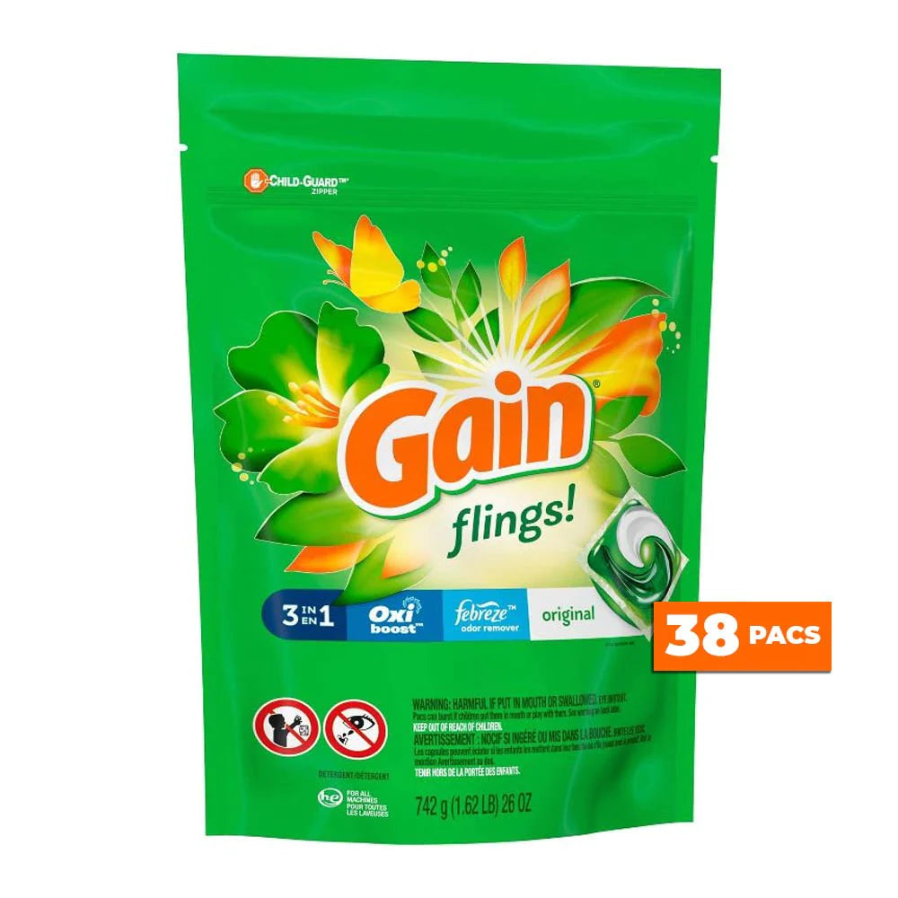 Gain Flings Laundry Pods 38 Count