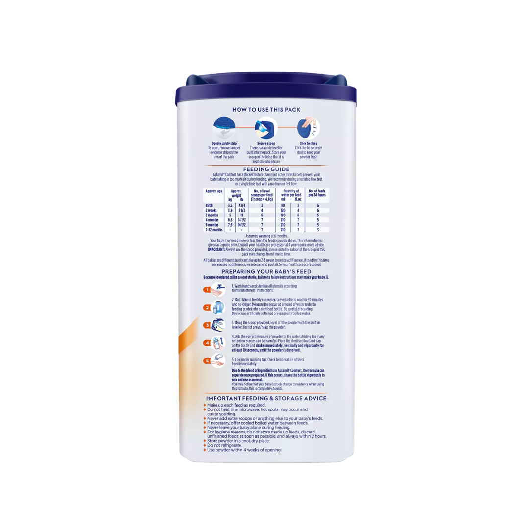 Aptamil Comfort Baby Milk Formula Colic & Constipation From Birth To 12 Months 800g