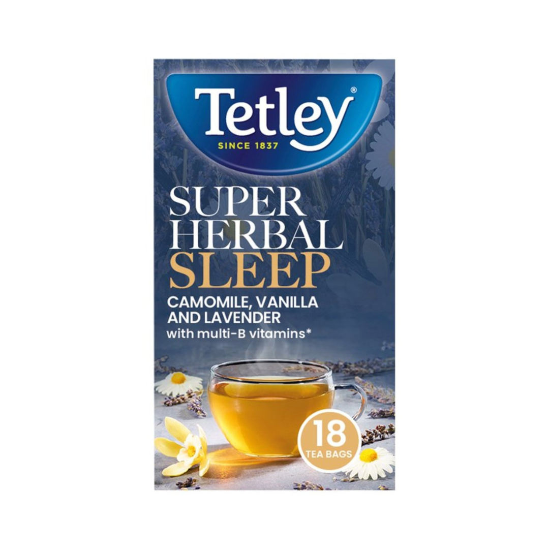 Tetley Super Herbal Sleep Camomile & Vanilla 18 Per Pack 27g