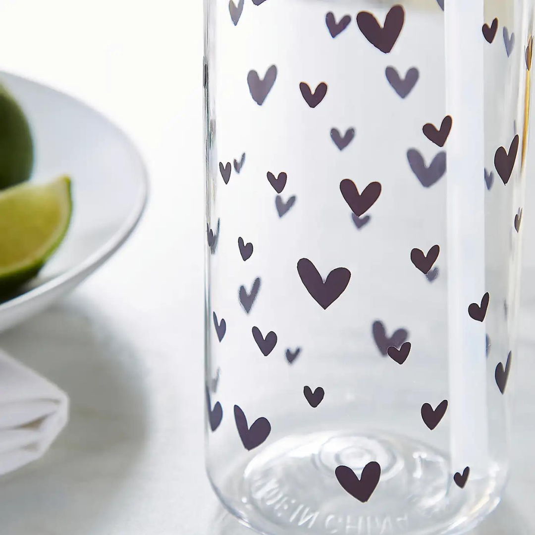 Dunelm Hearts 620ml Water Bottle