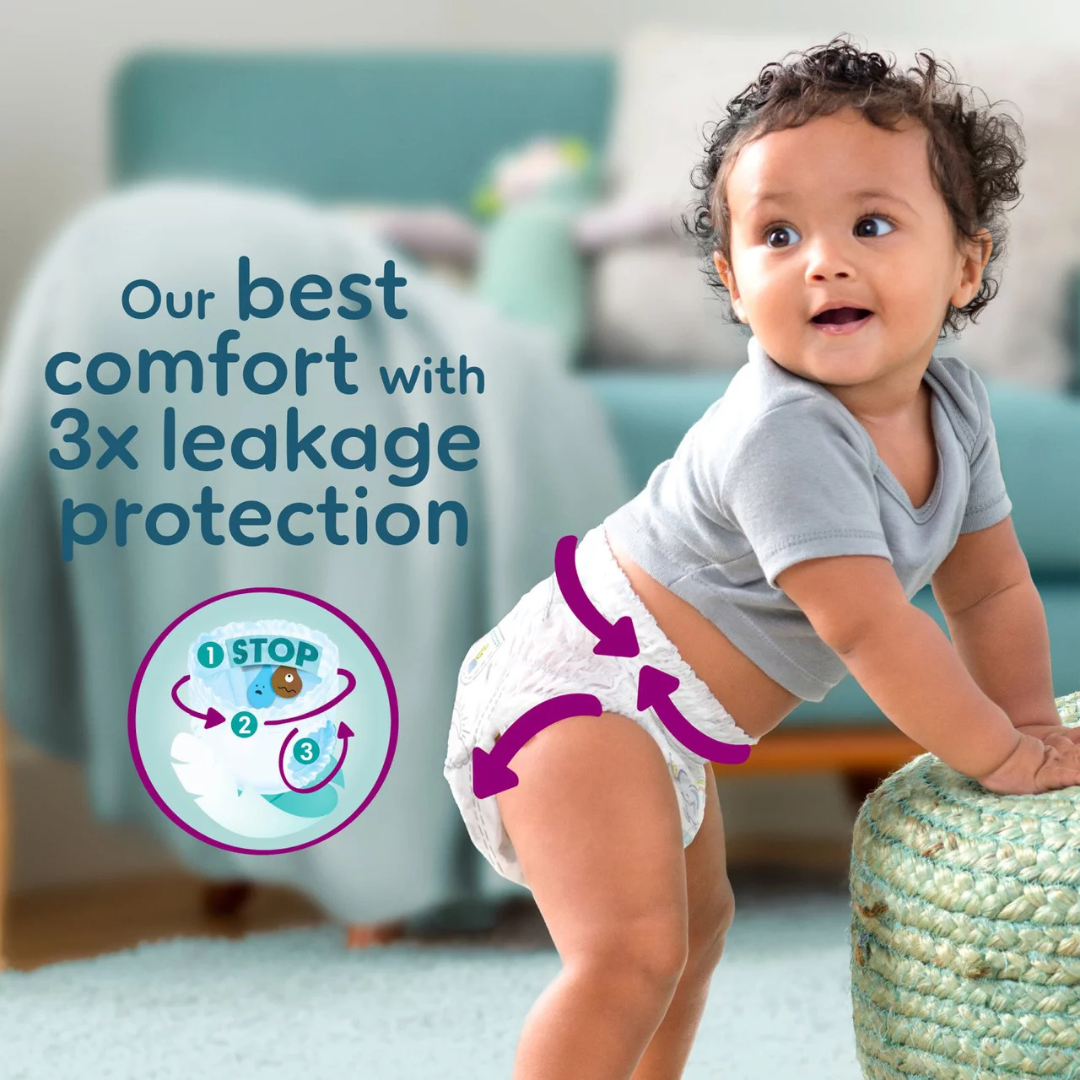Pampers Premium Protection Nappy Pants Size 6, 42 Nappies, Jumbo Pack