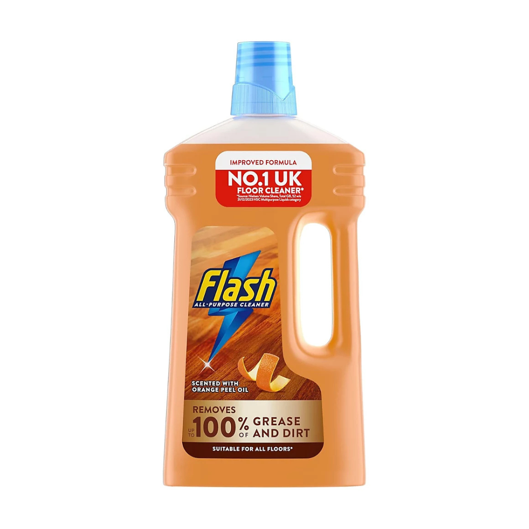 Flash All Purpose All Floor Cleaner Orange Peel Oil 1L