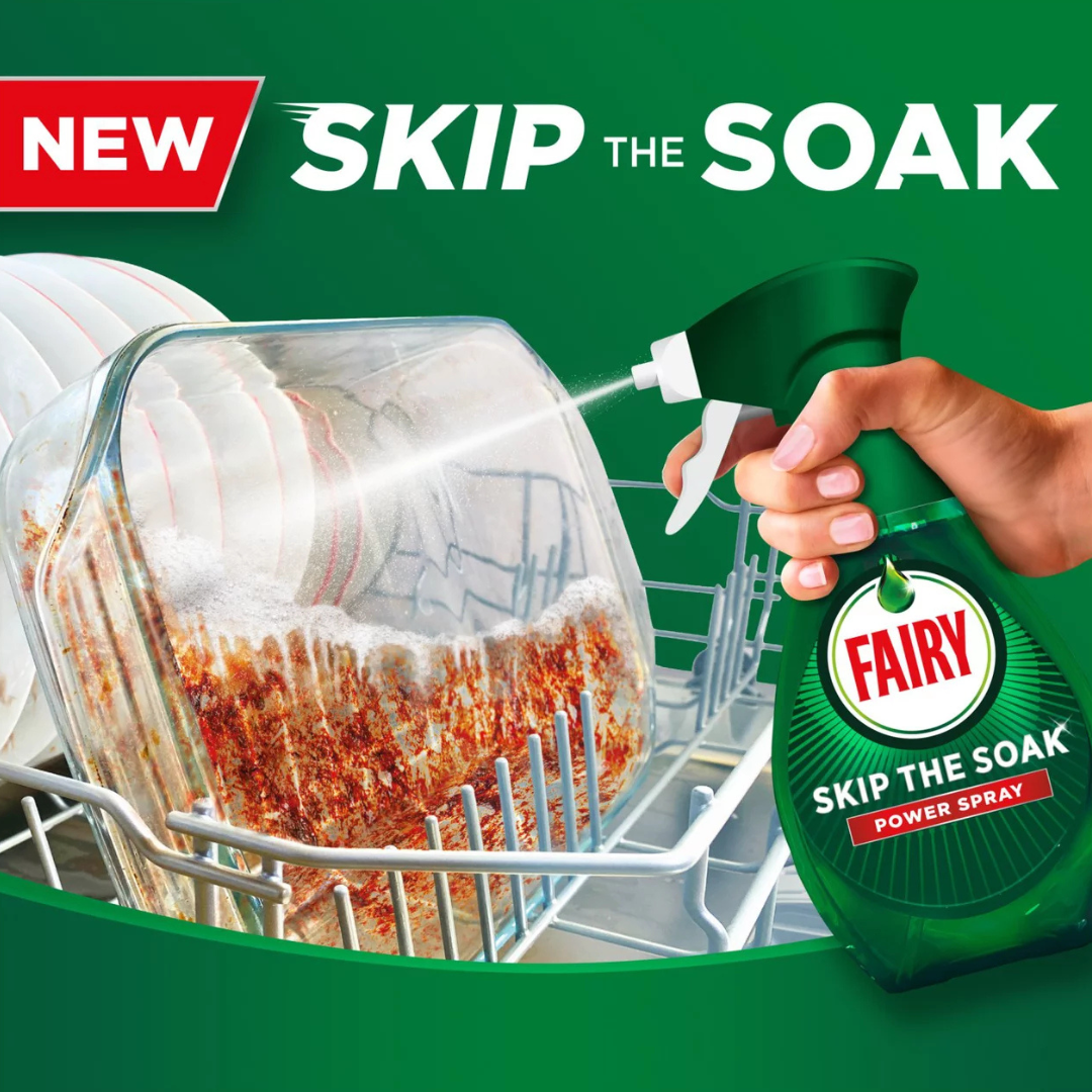 Fairy Skip The Soak Power Spray Lemon 2*500ml