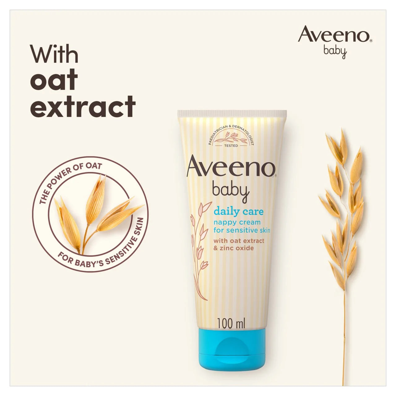 Aveeno Baby Daily Care Nappy Cream For Sensitive SKin 100ml