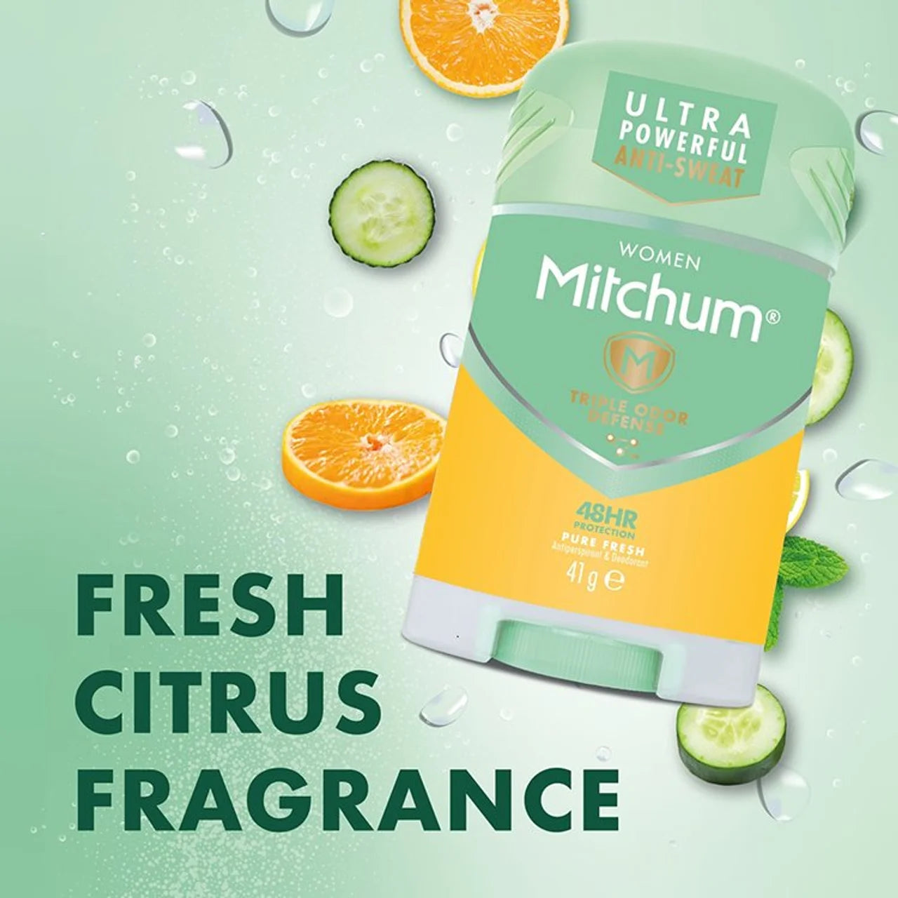 Mitchum Women Pure Fresh Antiperspirant & Deodorant Stick Solid 41g