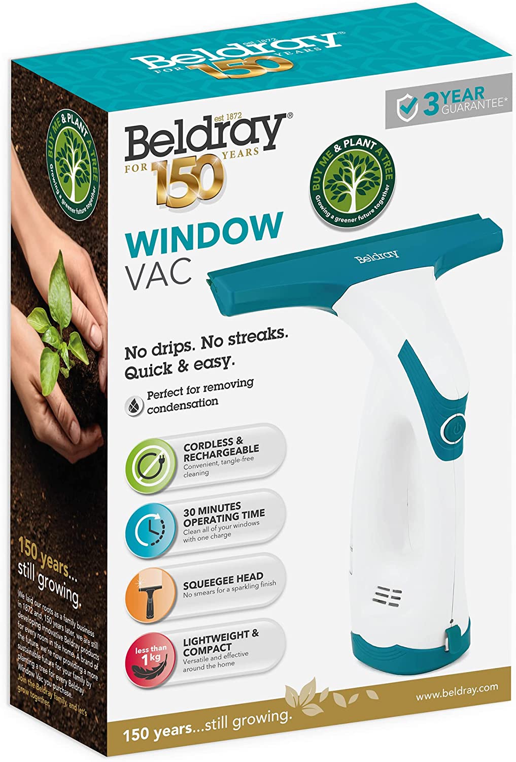 Beldray Cordless Rechargeable Window Vacuum