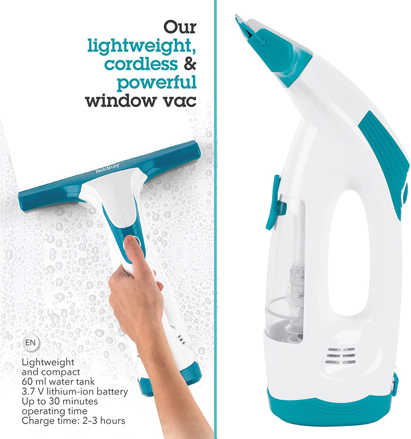 Beldray Cordless Rechargeable Window Vacuum