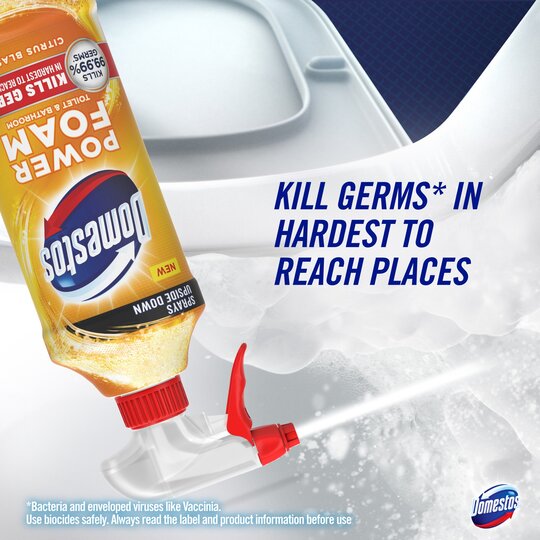 Domestos Power Foam Bathroom Cleaner Citrus Blast 450ml