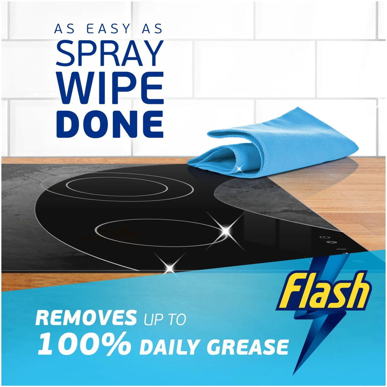 Flash Cleaning Spray Wipe Done Crisp Lemon 800ml