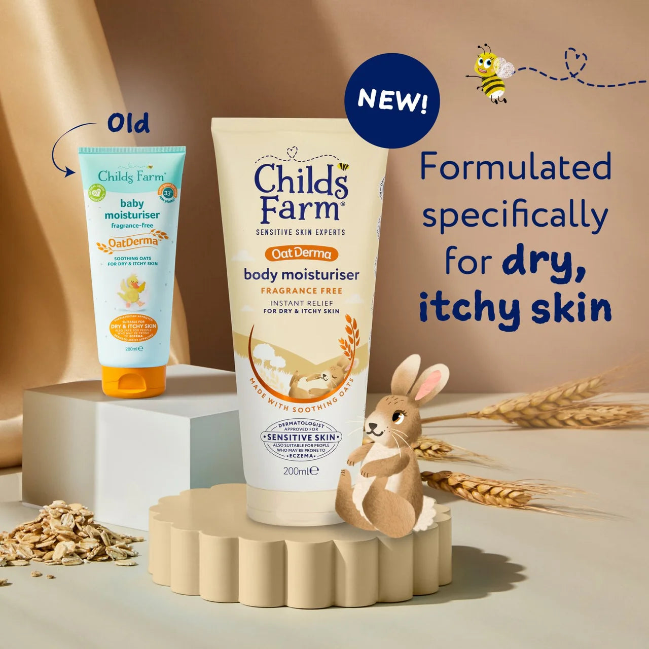 Childs Farm Oatderma Body Moisturiser Fragrance Free 200ml
