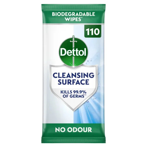 Dettol Antibacterial Disinfectant Multi Surface Cleaning Wipes 110 Wipes