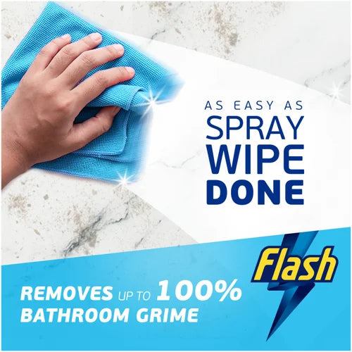 Flash Bathroom Spray Wipe Done Antibacterial White Blossom Cleaning Spray 800ml