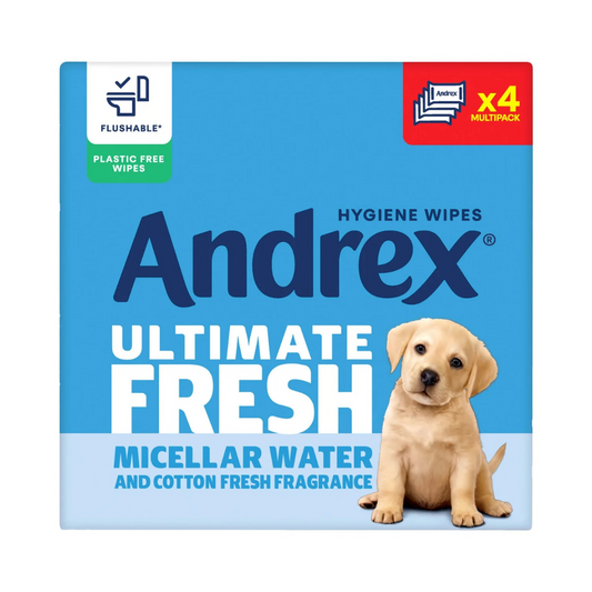 Andrex Ultimate Fresh Moist Toilet Tissue Hygiene  Flushable 4 x 36 Wipes