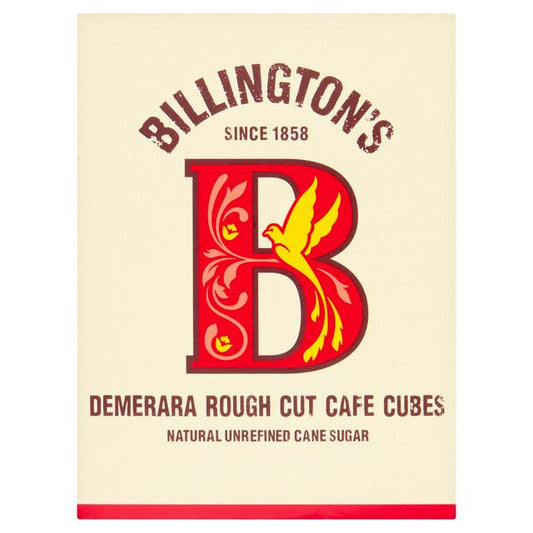 Billington's Sugar Demerara Rough Cut Cafe Cubes 500g