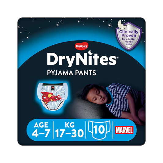 Huggies Drynites 10 Pyjama Pants Age 4-7 17-30kg Boy