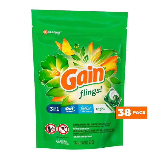 Gain Flings Laundry Pods 38 Count