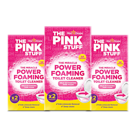 the pink stuff power foaming toilet cleaner self activating pink faom 300g