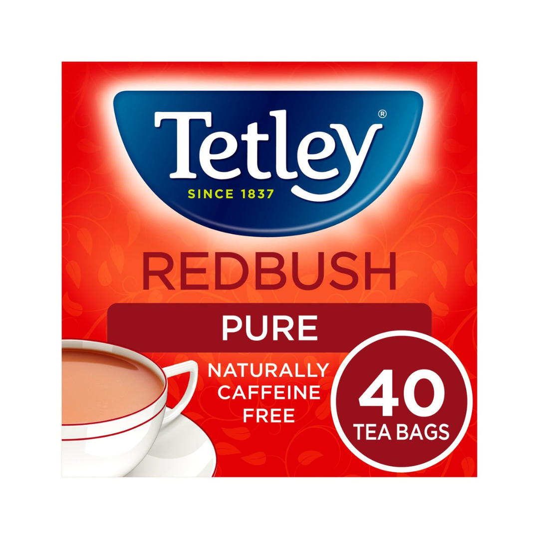 Tetley Redbush Pure Naturally Caffeine Free 40 Tea Bags 100g
