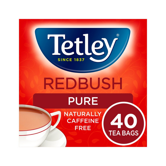 Tetley Redbush Pure Naturally Caffeine Free 40 Tea Bags 100g