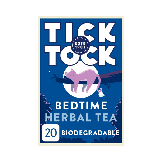 Tick Tock Bedtime Camomile, Lemon Balm, Lavender & Rooibos Naturally Caffeine Free 20 Tea Bags 36g