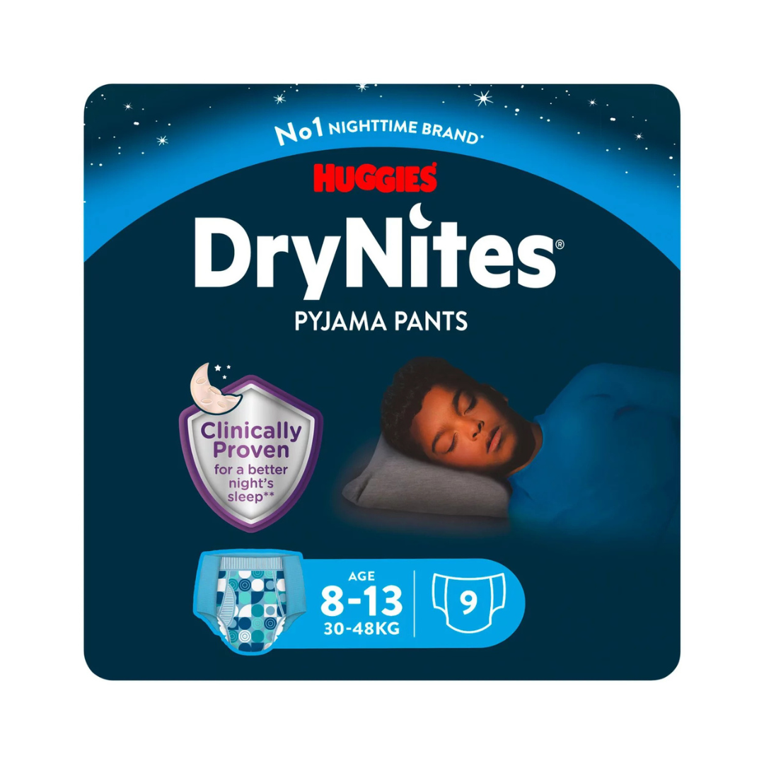 Huggies Drynites 9 Pyjama Pants Age 8-13 30-48 kg Boy
