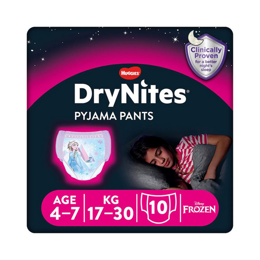Huggies Drynites 10 Pyjama Pants Age 4-7 17-30 kg Girl