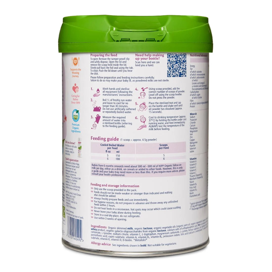 HiPP Organic Combiotic Follow On Milk Powder, 800g