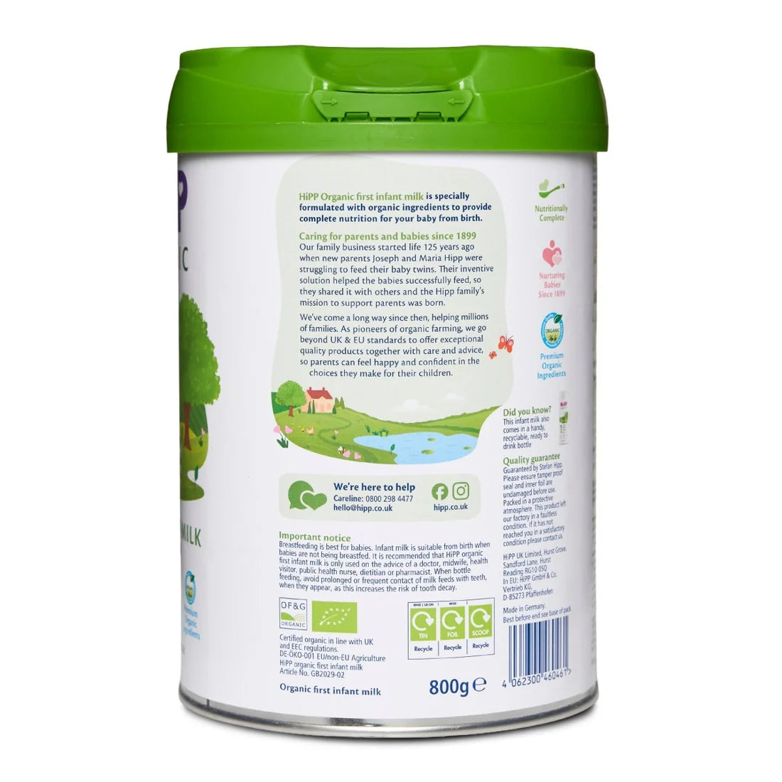 HiPP Organic Combiotic First Infant Milk Powder, 800g
