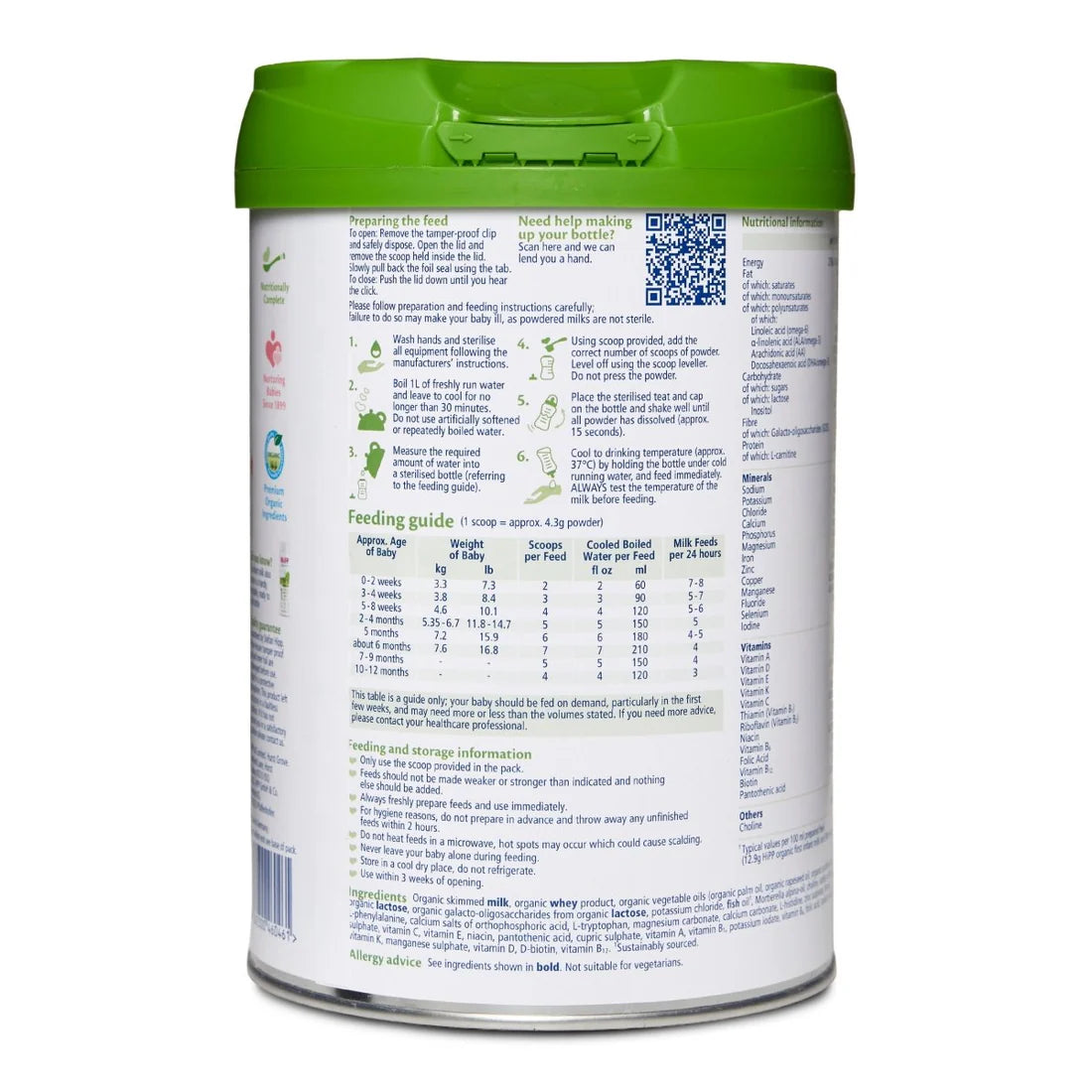 HiPP Organic Combiotic First Infant Milk Powder, 800g
