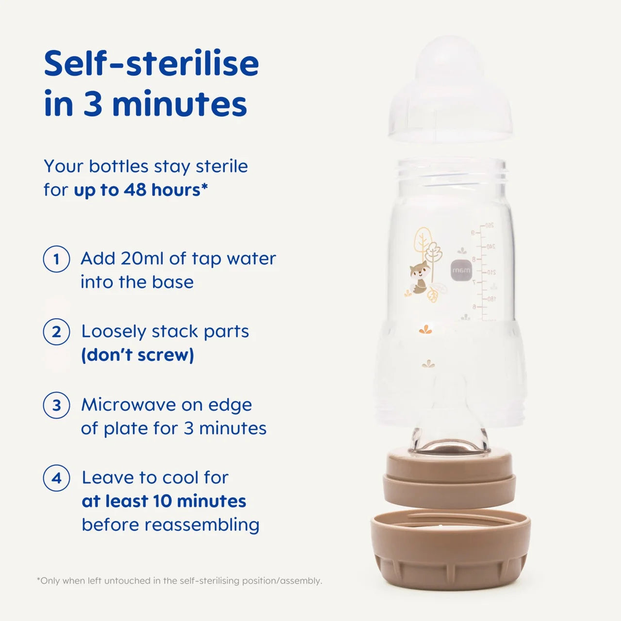 MAM Easy Start Anti- Colic Bottle 2+ Months Self Sterilising Function 260ml