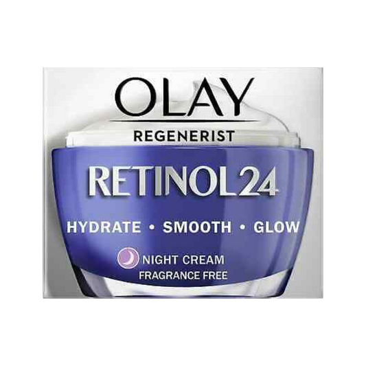 Olay Retinol24 Night Cream Moisturiser Fragrance Free 50ml