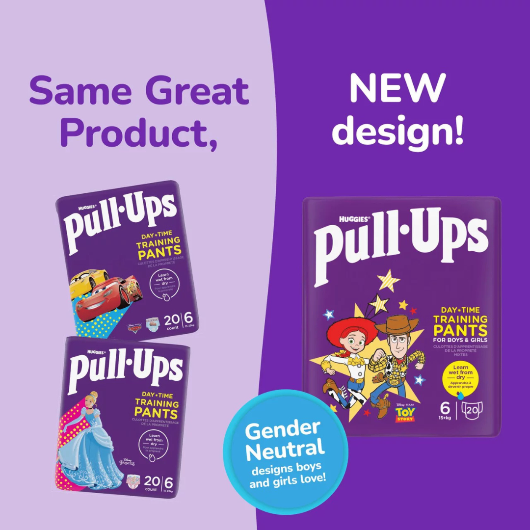 Huggies Pull-Ups Unisex Day Time Training 20 Nappy Pants, Size 6 15+kg