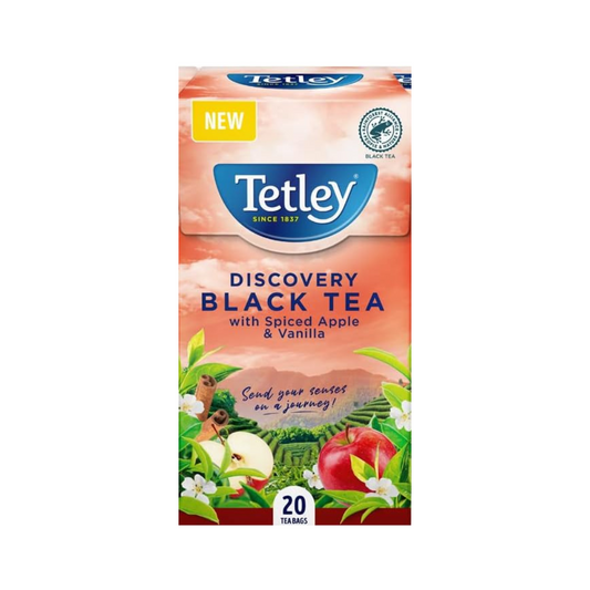 Tetley Discovery Black Tea Spiced Apple And Vanilla 20 Per Pack 46g