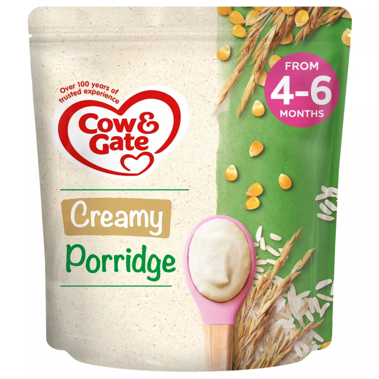Cow & Gate Creamy Porridge Baby Cereal 4-6+ Months 125g