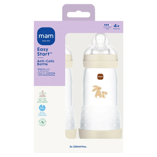 Mam Easy Start Anti-Colic Bottle 4+ Months Self Sterilising Function 2* 320ml