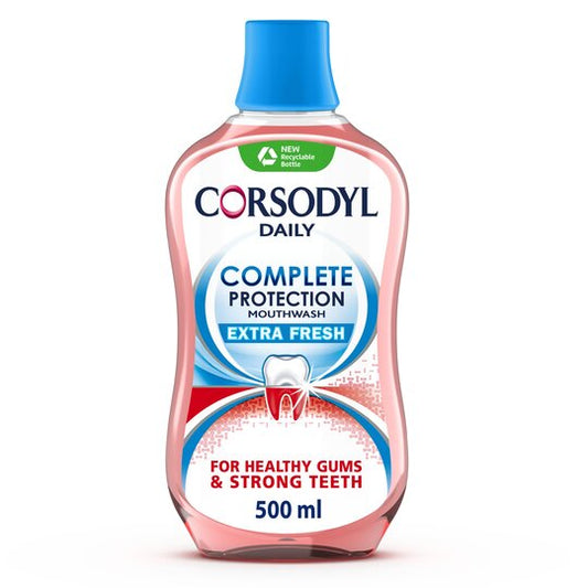 Corsodyl Daily Complete Protection Extra Fresh Mouthwash 500Ml