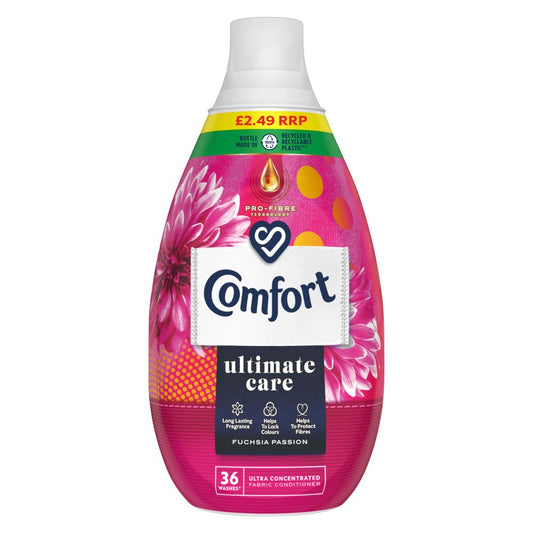 Comfort Ultimate Care Fuchsia Passion Fabric Conditioner 540ml, 36 Washes
