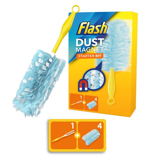 Flash Dust Magnet Duster Starter Kit & Refill X4